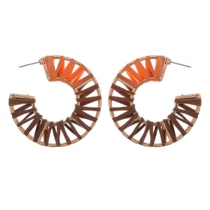 Rashida Raffia Hoop Earring