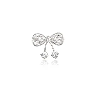 Ribbon Cubic Zirconia Brooch