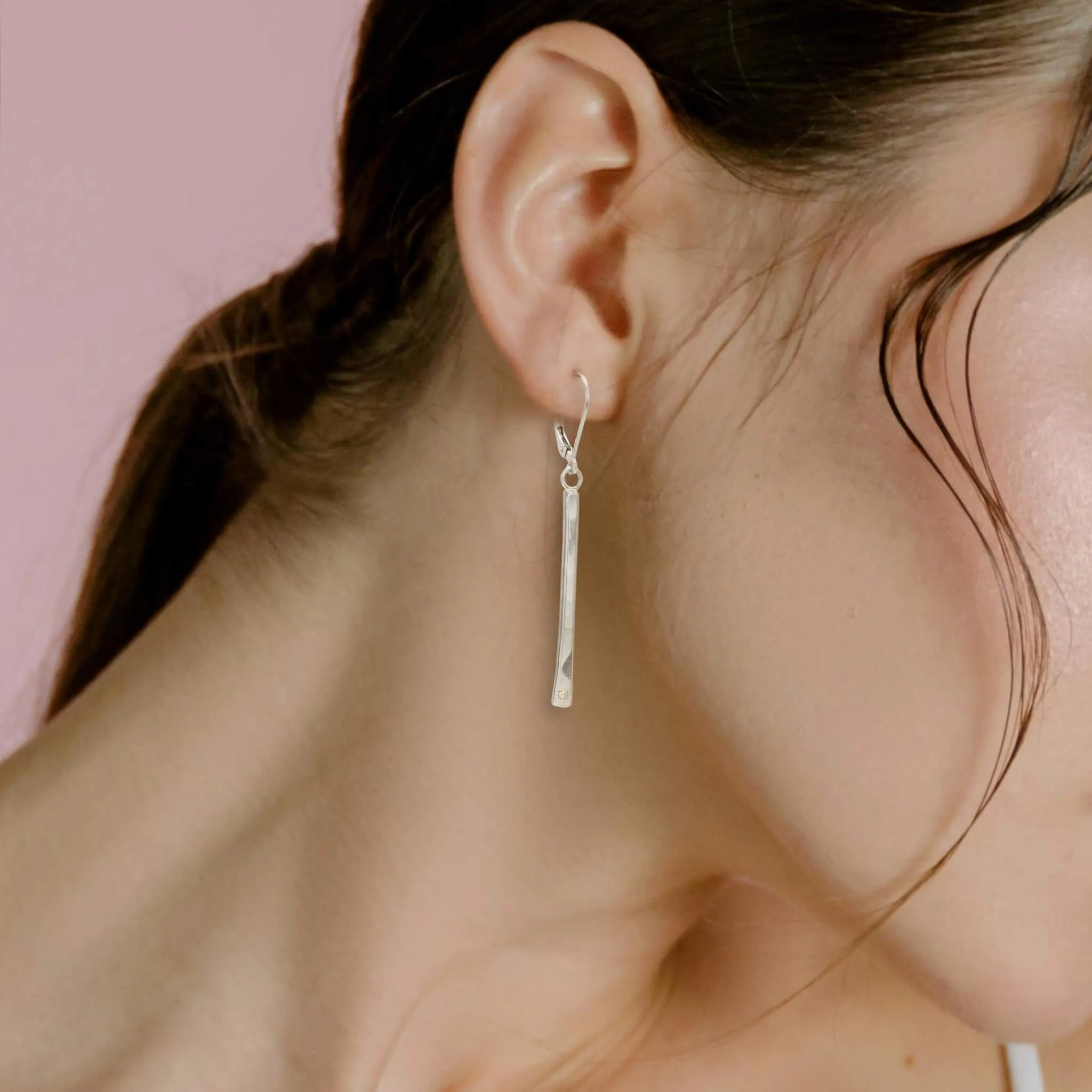 Shimmering Line Earrings