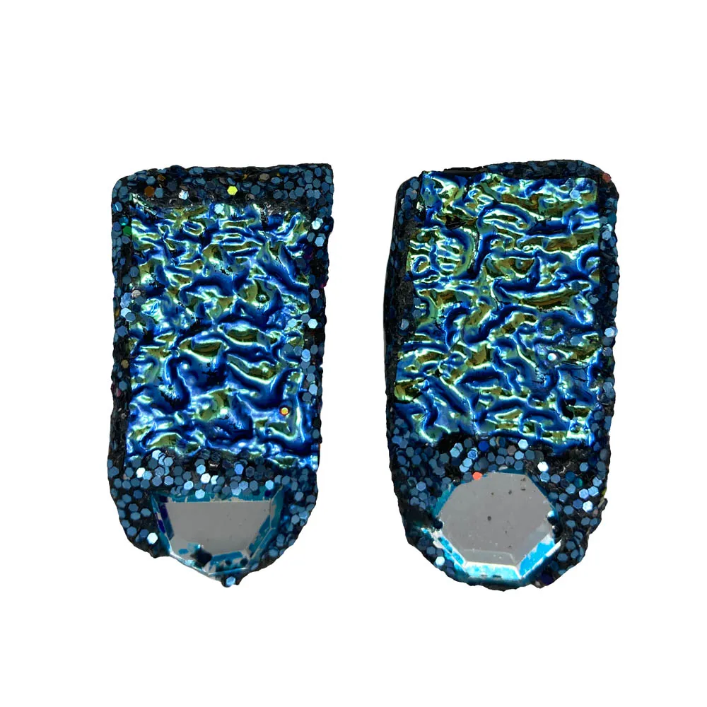 SHIMMERING TURQUOISE CLIP-ON EARRINGS