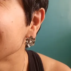 Spring Floral Studs with Pearl