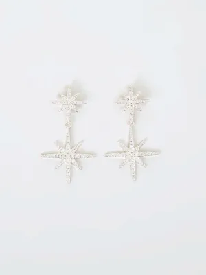 Star Crystal Drop Earrings