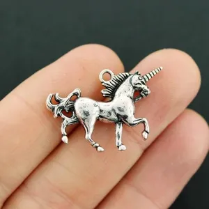 Unicorn Antique Silver Tone Charm 3D - SC5480