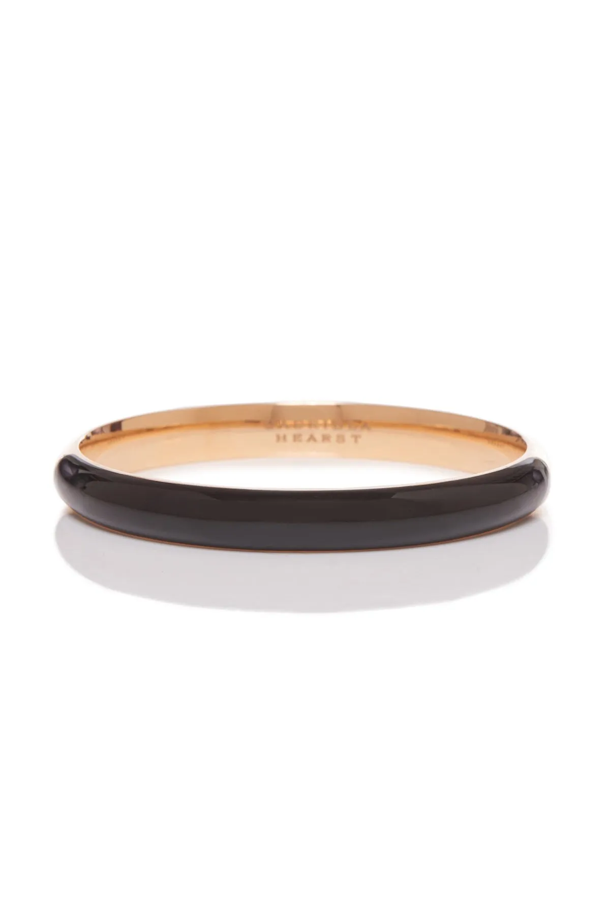 Vitreous Black Enamel & 18K Gold Bangle