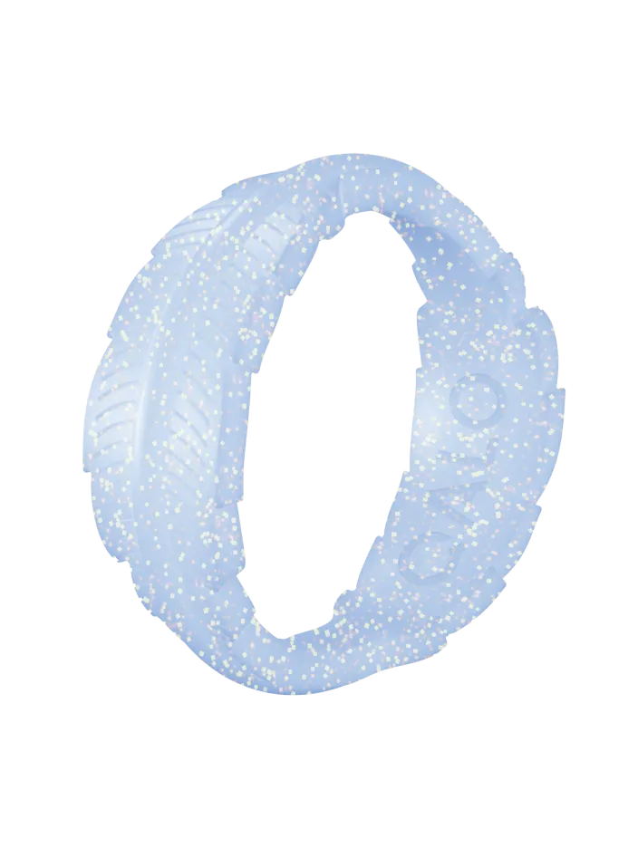 Women's Blue Radiant Sky Serene Silicone Ring